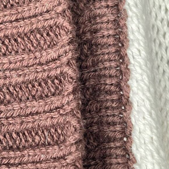 Decree Nordic Style Cardigan Size Large Brown Sweater Open Front Shawl Collar - Picture 8 of 9